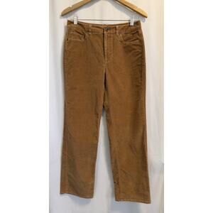 Talbots Petites | Women’s Faux Suede Straight Leg Pants Tan High Rise